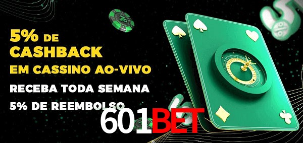 Promoções do cassino ao Vivo 601bet